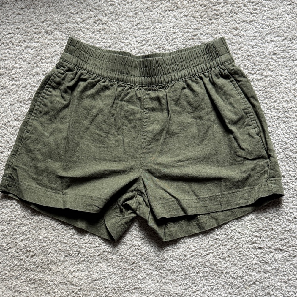 Old Navy Dark Green Women’s Linen Shorts